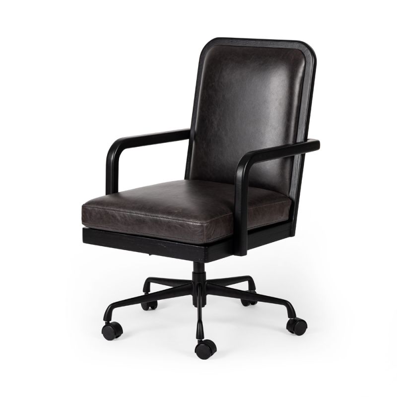 Four Hands - Townsend - Lacey Desk Chair-Brushed Ebony - 234108-003