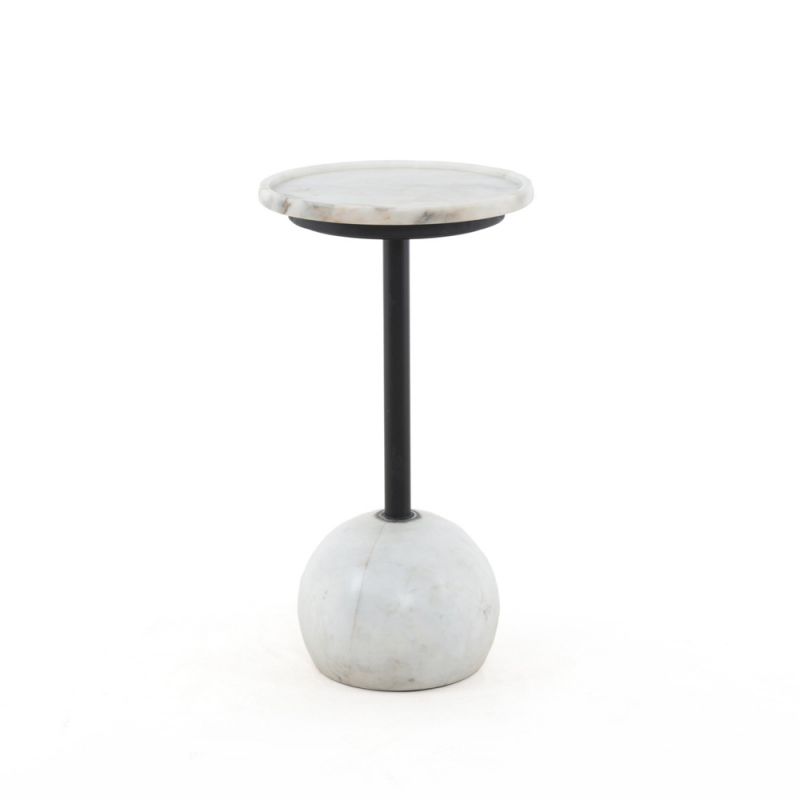 Four Hands - Viola Accent Table - Polished White Marble - 224056-005