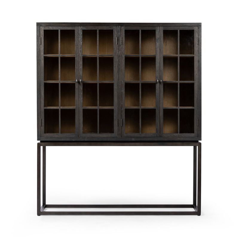 Four Hands - Wells - Palmer Cabinet - Charcoal Oak Veneer - 239756-001