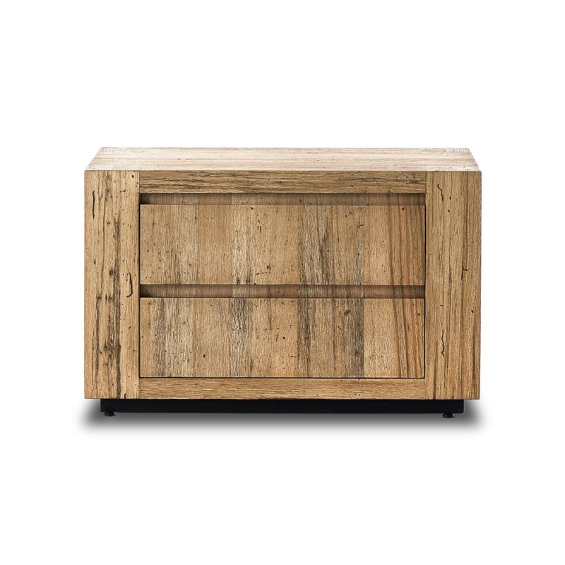 Four Hands - Wesson - Abaso Nightstand - Rustic Wormwood Oak - 239842-001
