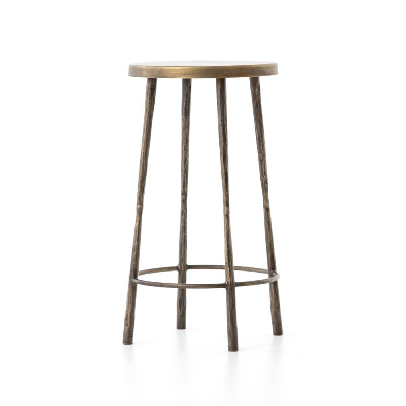 Four Hands - Westwood Stool - Antique Brass - Counter - 106393-007
