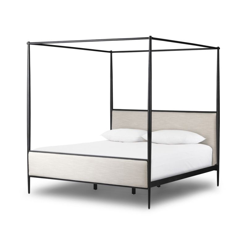 Four Hands - Xander King Canopy Bed - Savoy Parchment - 240884-002