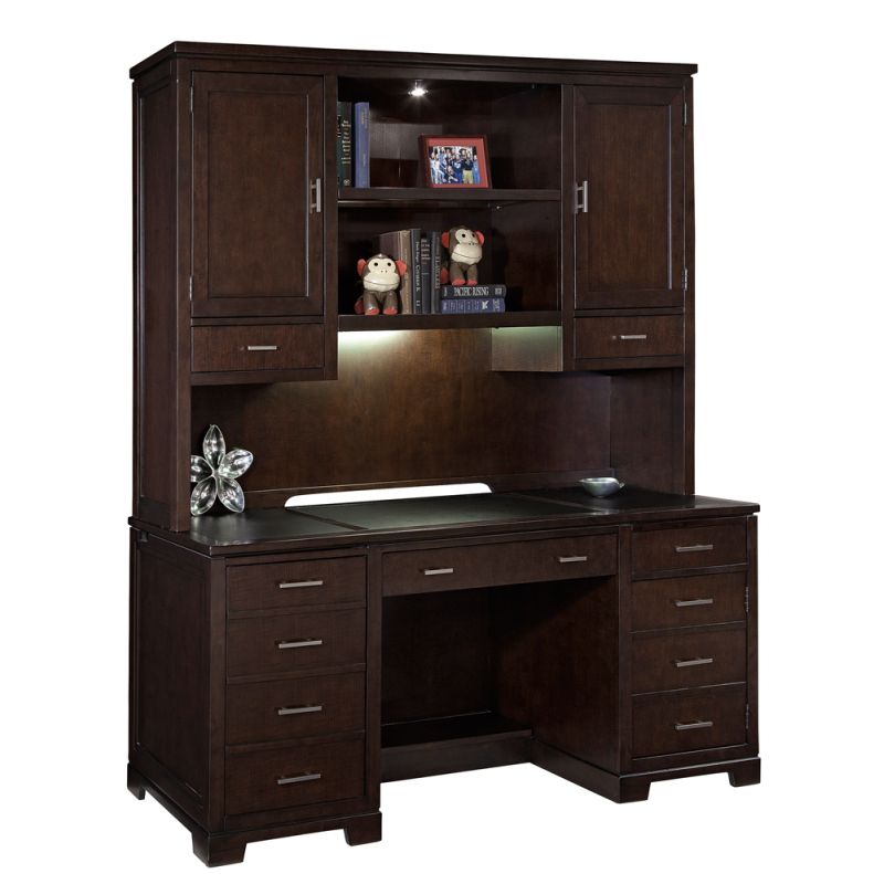 Hekman Furniture - Mocha - Executive Deck and Credenza - 79182_79181