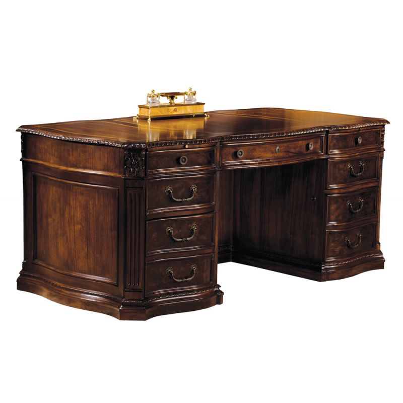 Hekman Furniture - Old World Walnut Burl - Executive Desk - 79160