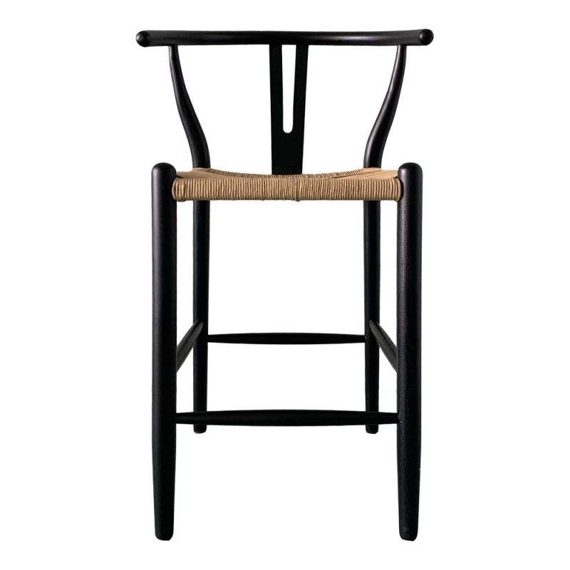 Henry & Mason - Bombay Counter Stool in Black And Natural - BOM-840-MUL-STL