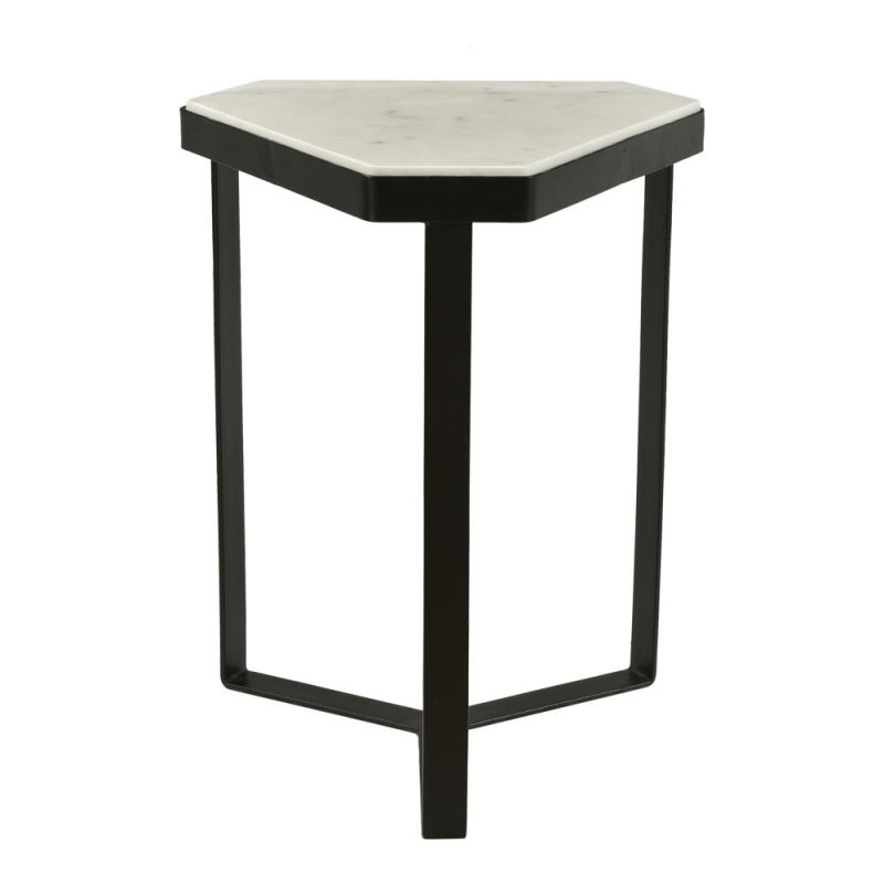 Henry & Mason - Lulu Accent Table with Marble Top - LUL-840-WHI-ACCT