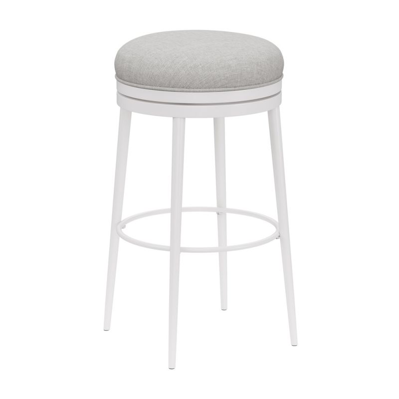 Hillsdale Furniture - Aubrie Metal Backless Counter Height Swivel Stool, White - 4556-828