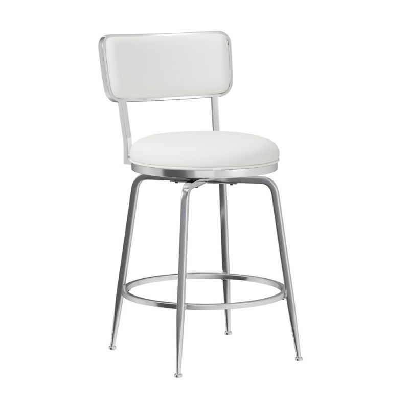 Hillsdale Furniture - Baltimore Metal and Upholstered Swivel Counter Height Stool, Chrome - 5339-826