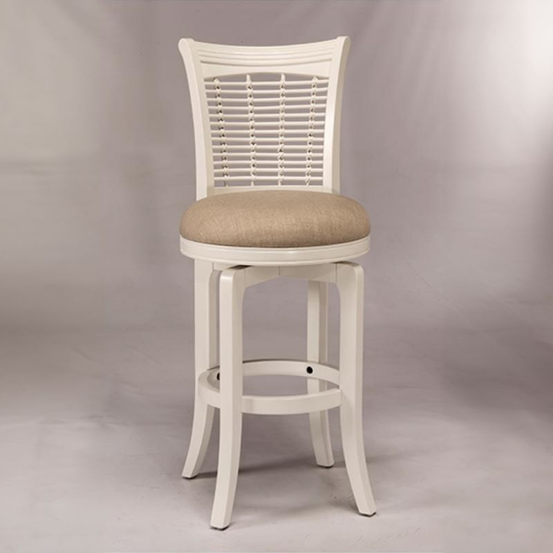 Hillsdale Furniture - Bayberry Wood Counter Height Swivel Stool, White - 5791-826