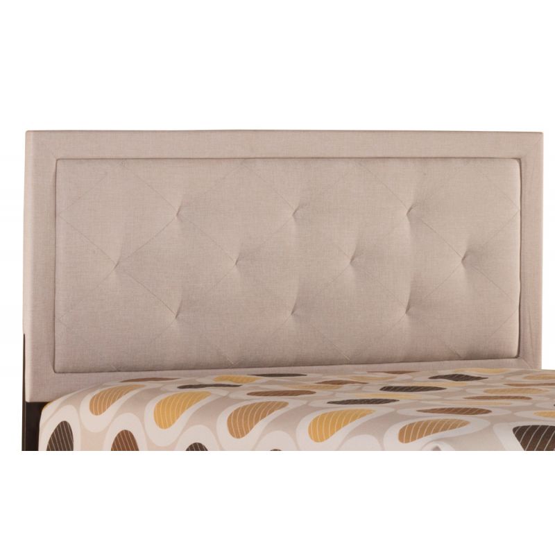 Hillsdale Furniture - Becker King Upholstered Headboard with Frame, Cream - 1299HKRB