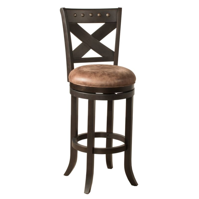 Hillsdale Furniture - Brantley Wood Bar Height Swivel Stool, Deep Bronze - 5758-830L