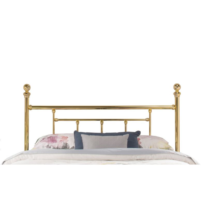 Hillsdale Furniture - Chelsea Metal Full Headboard with Frame , Classic Brass - 1036HFR