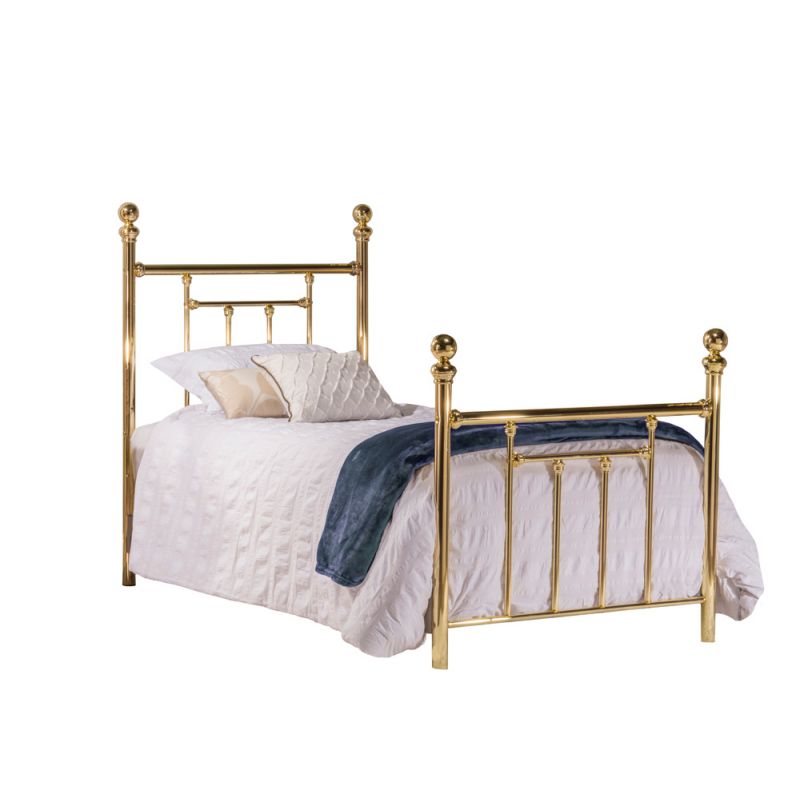 Hillsdale Furniture - Chelsea Metal Twin Bed, Classic Brass - 1035BTWR