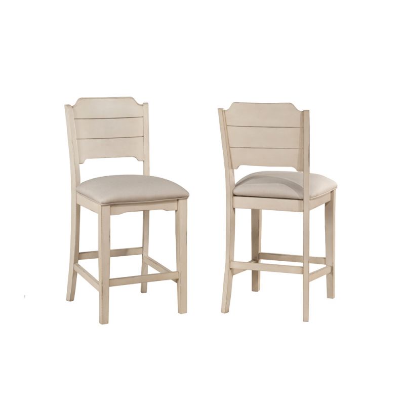 Hillsdale Furniture - Clarion Wood Open Back Counter Height Stool, Sea White - 4542-822