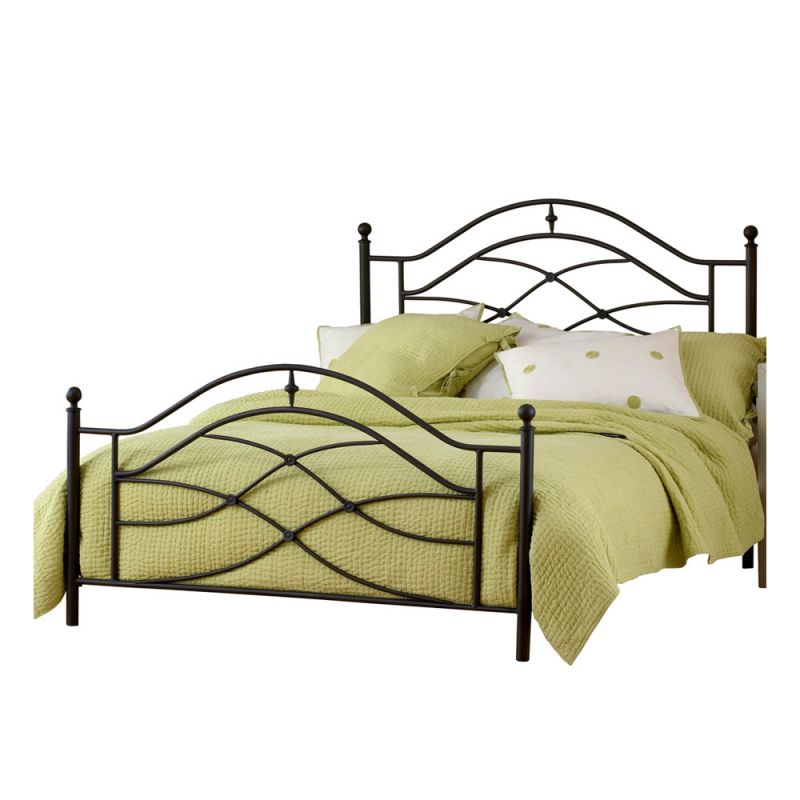Hillsdale Furniture - Cole Full/Queen Metal Headboard with Frame, Black Twinkle - 1601HFQR