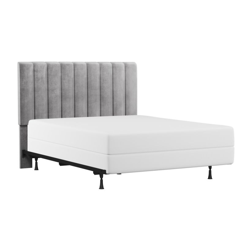 Hillsdale Furniture - Crestone Upholstered Full/Queen Headboard with Frame, Gray - 2682HFQR