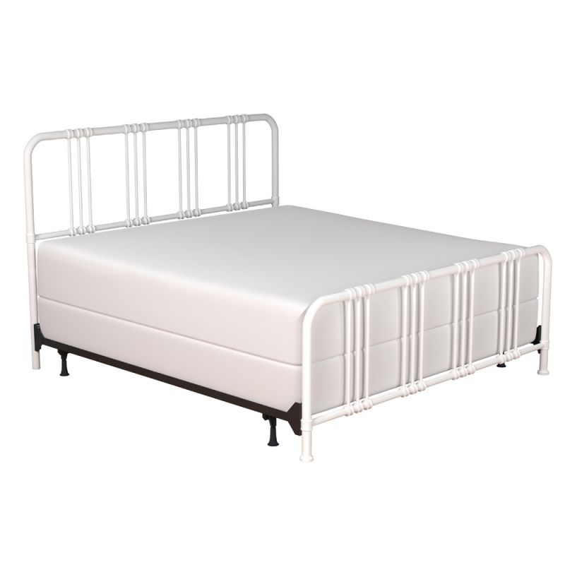 Hillsdale Furniture - Dakota Metal King Bed, Soft White - 2567BKR