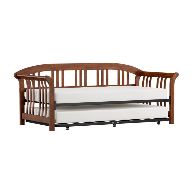 Hillsdale Furniture - Dorchester Wood Daybed with Twin Roll Out Trundle, Walnut - 287DBLHTRM