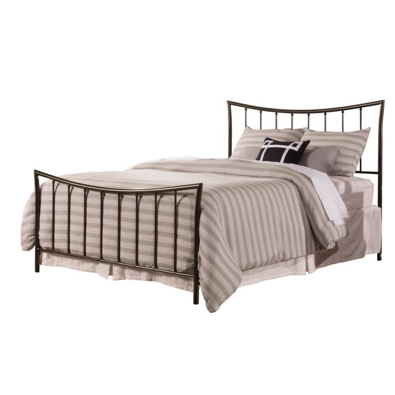 Hillsdale Furniture - Edgewood King Metal Bed, Magnesium Pewter - 1333BKR