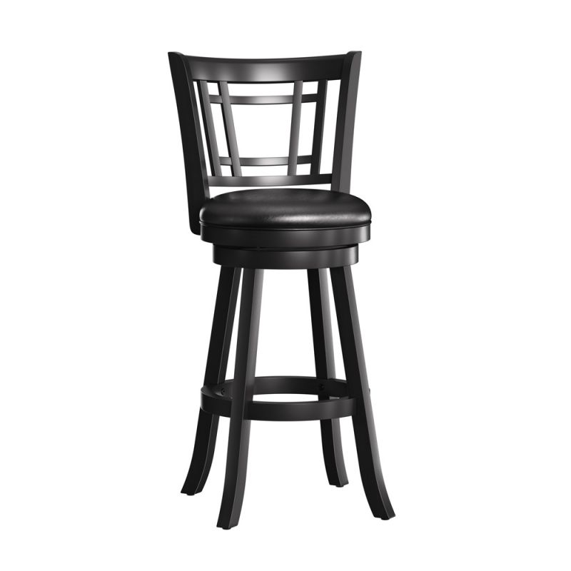 Hillsdale Furniture - Fairfox Wood Bar Height Swivel Stool, Black - 4650-831