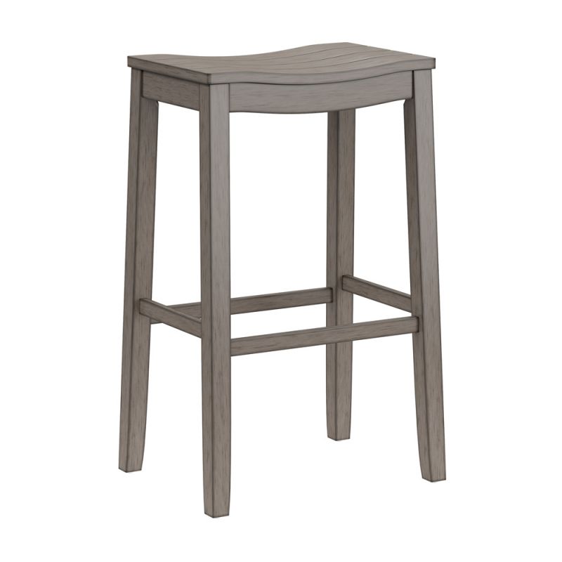 Hillsdale Furniture - Fiddler Wood Backless Bar Height Stool, Aged Gray - 4583-831