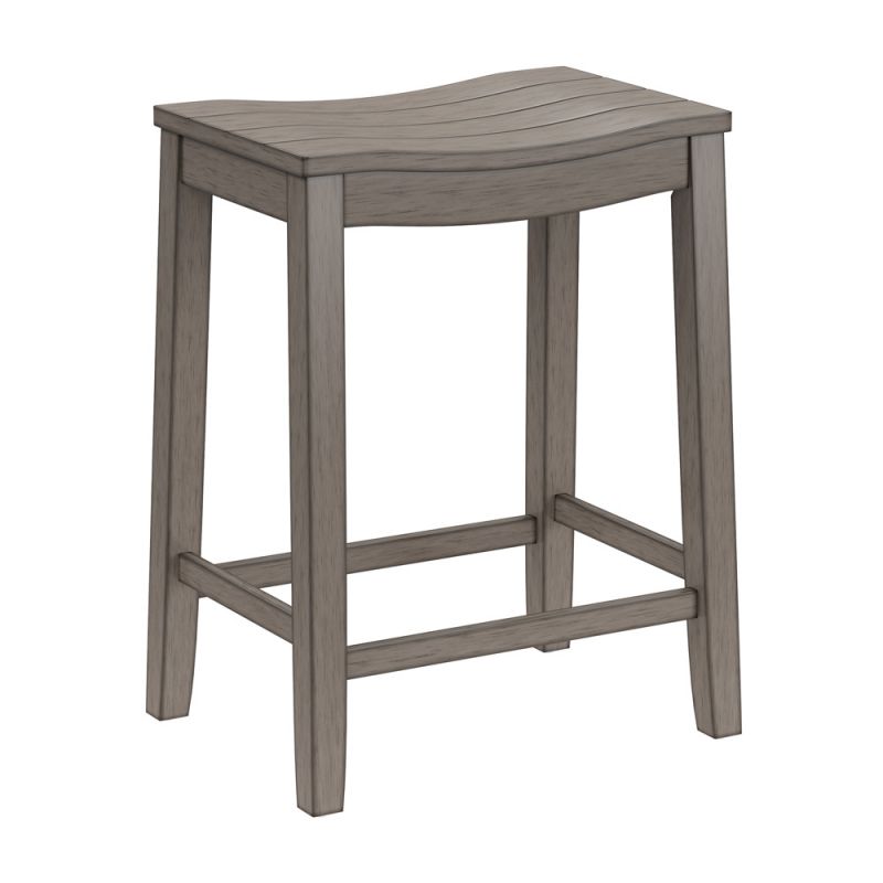 Hillsdale Furniture - Fiddler Wood Backless Counter Height Stool, Aged Gray - 4583-827
