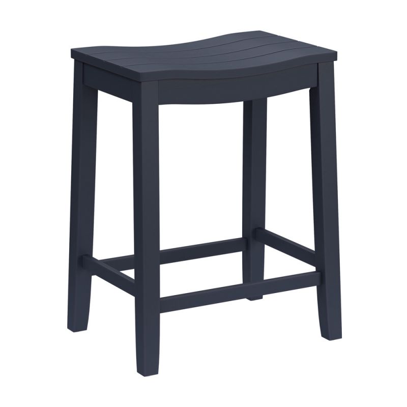 Hillsdale Furniture - Fiddler Wood Backless Counter Height Stool, Navy - 5219-826