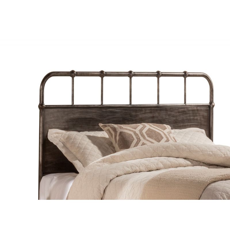 Hillsdale Furniture - Grayson Queen Metal Headboard with Frame, Rubbed Black - 1130HQ