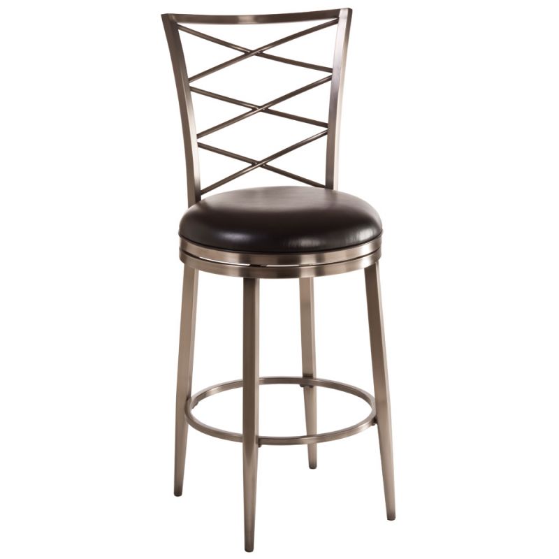 Hillsdale Furniture - Harlow Metal Counter Height Swivel Stool, Antique Pewter - 5333-826