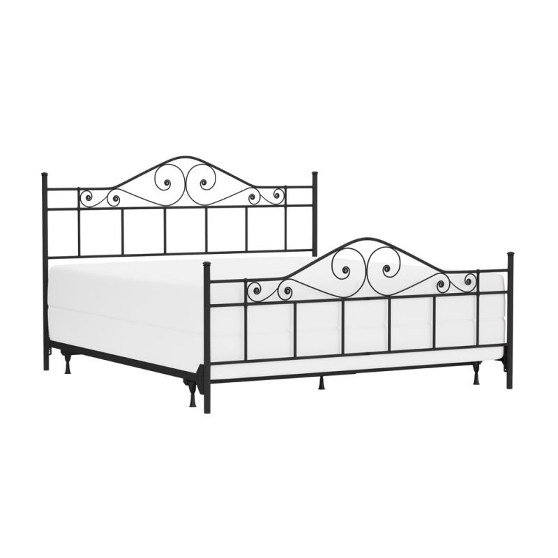 Hillsdale Furniture - Harrison King Metal Bed, Textured Black - 1403BKR