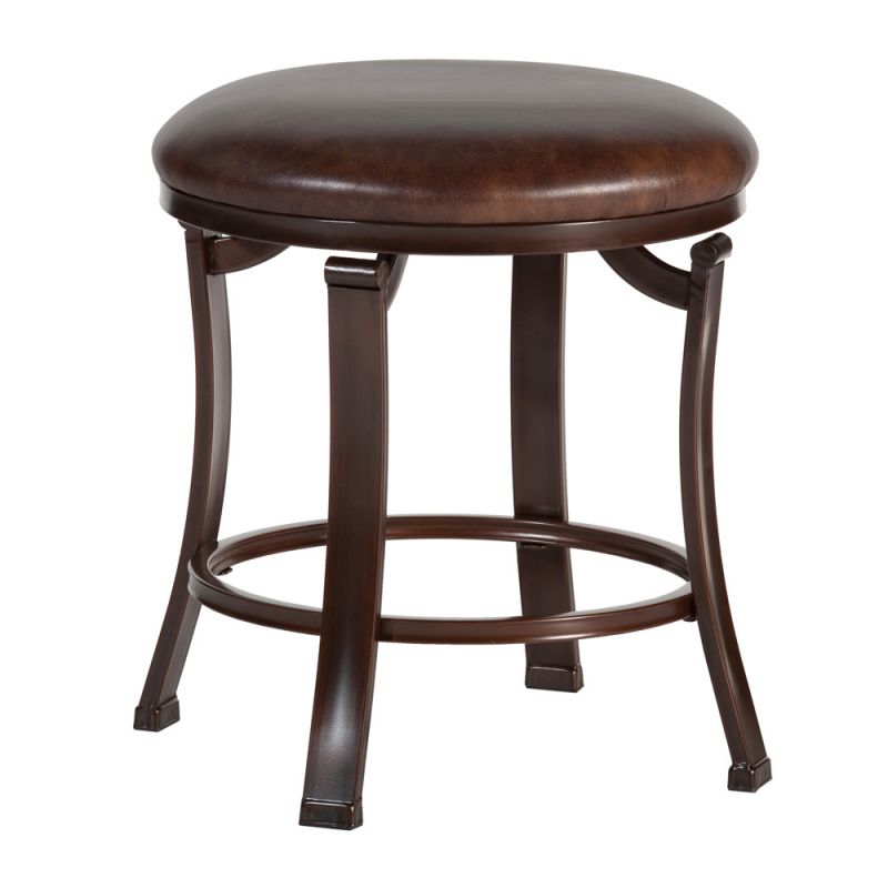 Hillsdale Furniture - Hastings Backless Metal Vanity Stool, Antique Bronze - 50975A