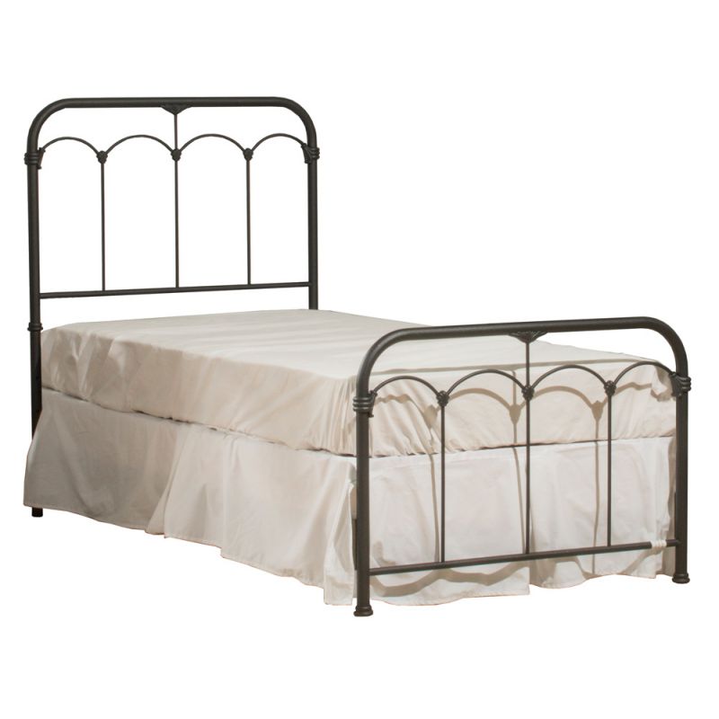 Hillsdale Furniture - Jocelyn Twin Metal Bed, Black Sparkle - 2087BTWR