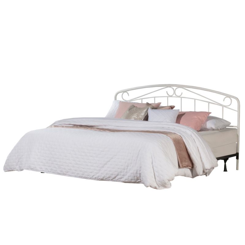 Hillsdale Furniture - Jolie King Metal Headboard with Frame, Textured White - 2586HKR
