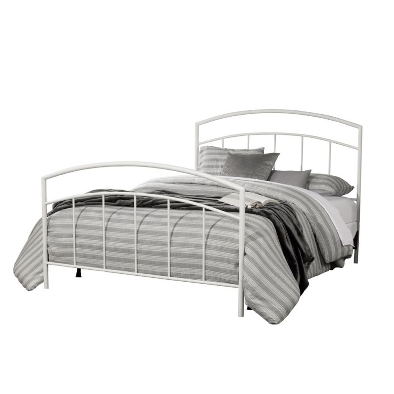 Hillsdale Furniture - Julien Queen Metal Bed, Textured White - 1280BQR