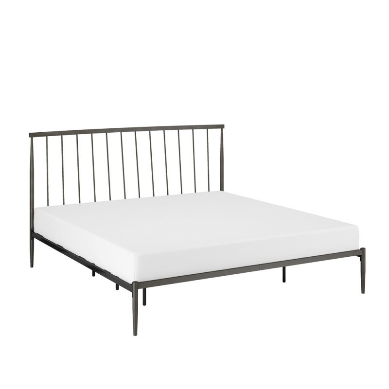 Hillsdale Furniture - Kent King Metal Platform Bed, Oiled Bronze - 2849-660