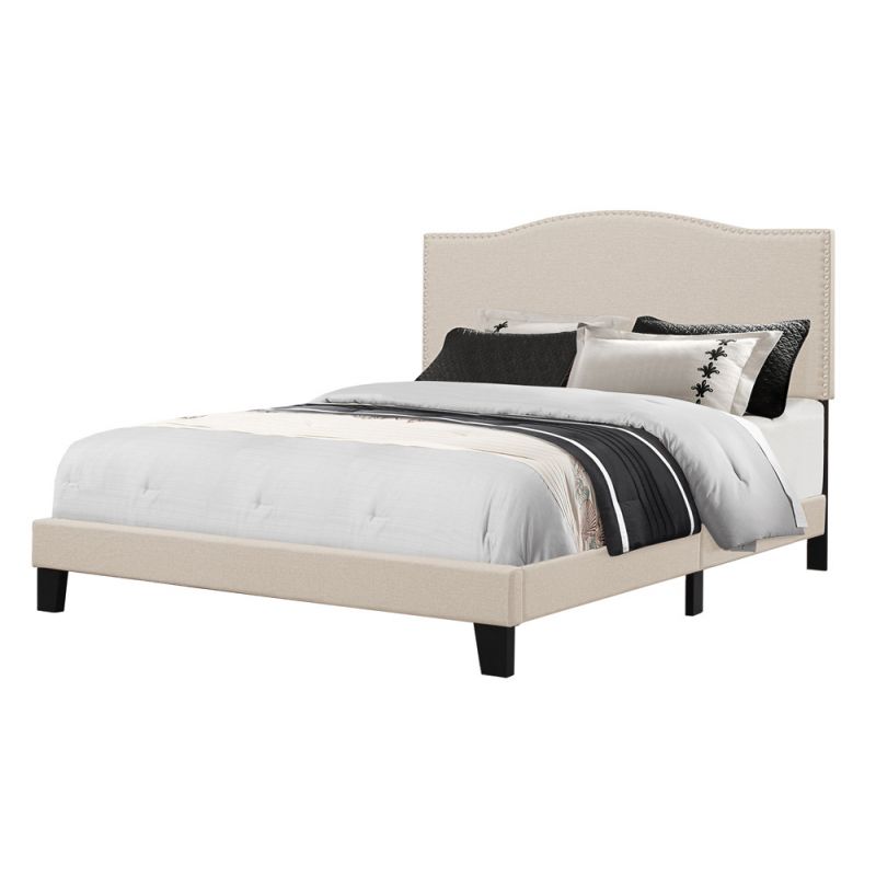 Hillsdale Furniture - Kiley Queen Upholstered Bed, Linen - 2011-502