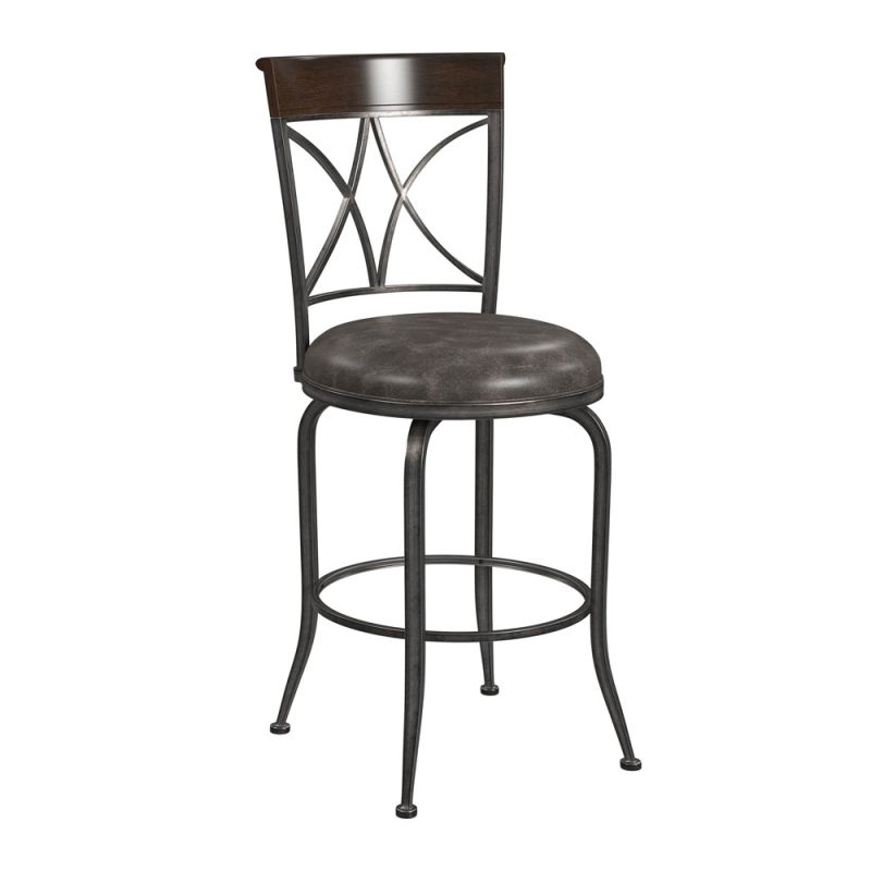 Hillsdale Furniture - Killona Metal Counter Height Swivel Stool, Antique Pewter - 5772-826