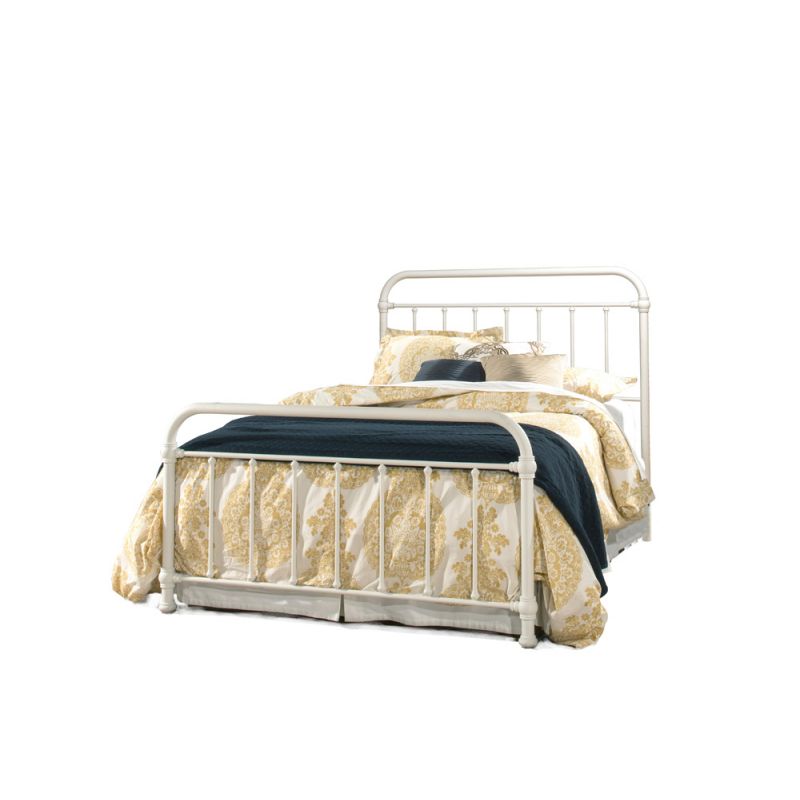 Hillsdale Furniture - Kirkland Metal Queen Bed, White - 1799BQR
