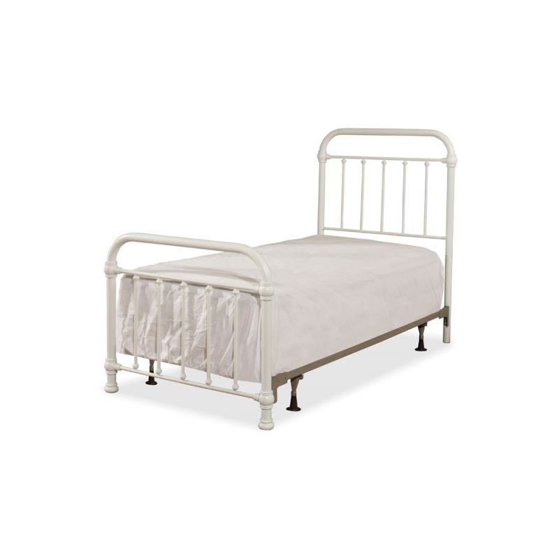 Hillsdale Furniture - Kirkland Metal Twin Bed, White - 1799BTWR