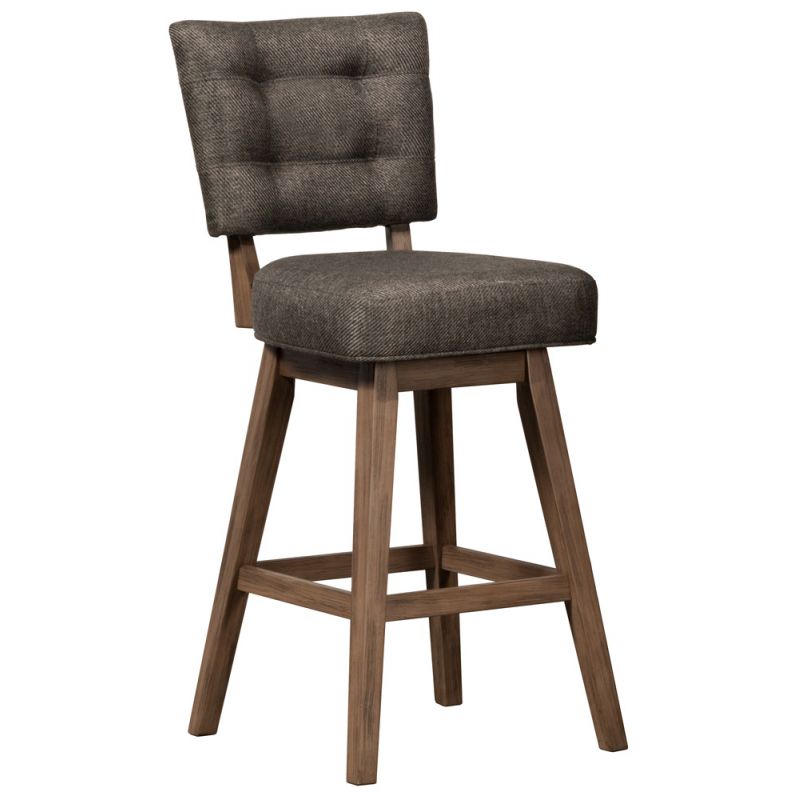 Hillsdale Furniture - Lanning Wood Counter Height Swivel Stool, Weathered Brown - 4872-827