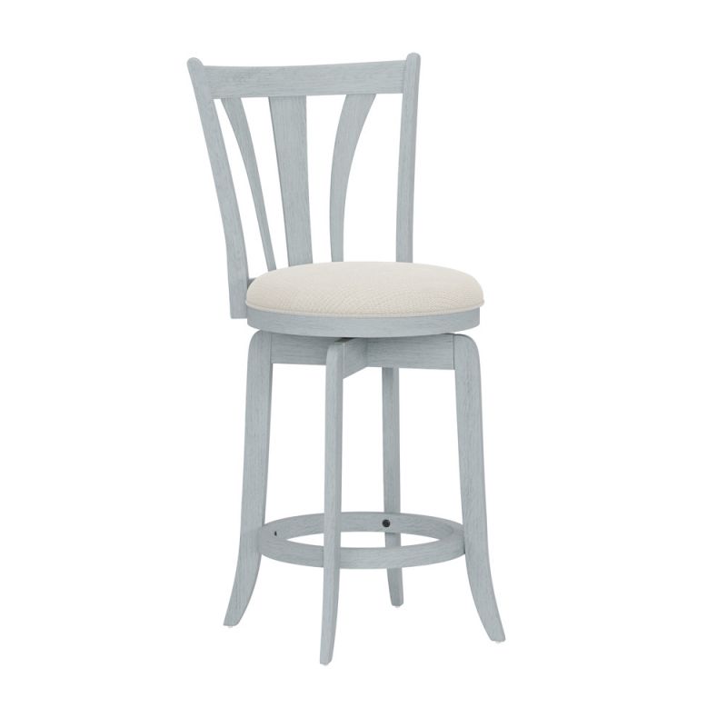 Hillsdale Furniture - Larson Wood Counter Height Swivel Stool, Blue Wire brush - 5496-826