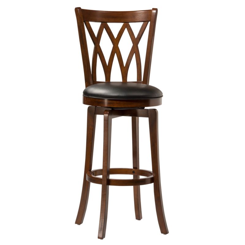 Hillsdale Furniture - Mansfield Wood Counter Height Swivel Stool, Brown Cherry - 4975-828