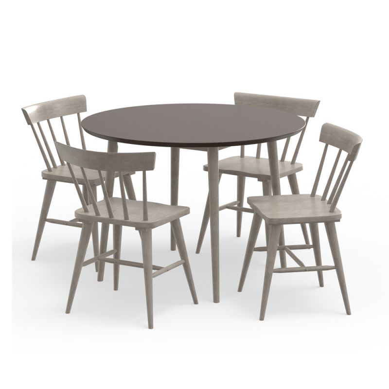 Hillsdale Furniture - Mayson Wood 5-Piece Dining Set, Gray - 4552DT5C3