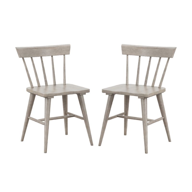Hillsdale Furniture - Mayson Wood Spindle Back Dining Chair, Set of 2, Gray - 4552-803