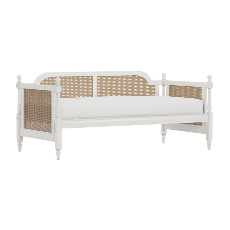 Hillsdale Furniture - Melanie Wood and Cane Twin Daybed, White - 2167DB