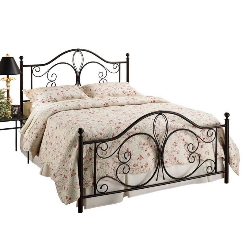 Hillsdale Furniture - Milwaukee Full/Queen Metal Headboard with Frame, Antique Brown - 1014HFQR