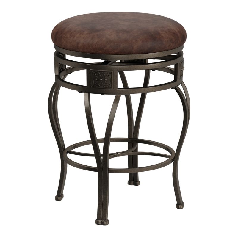 Hillsdale Furniture - Montello Metal Backless Swivel Counter Height Stool, Old Steel - 4361-827H