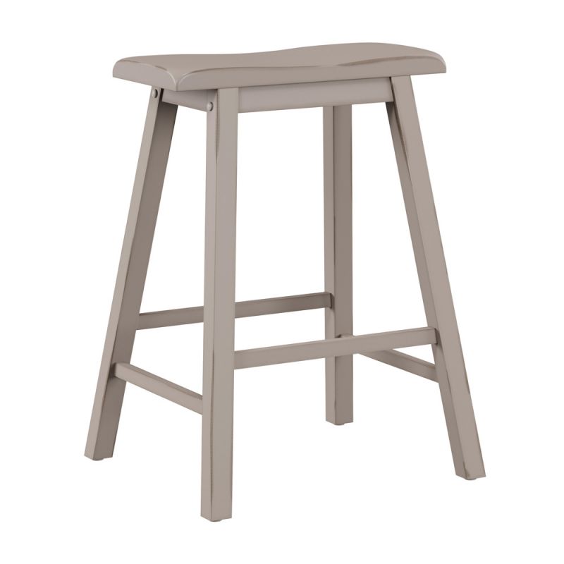 Hillsdale Furniture - Moreno Wood Backless Counter Height Stool, Distressed Gray - 5580-829A