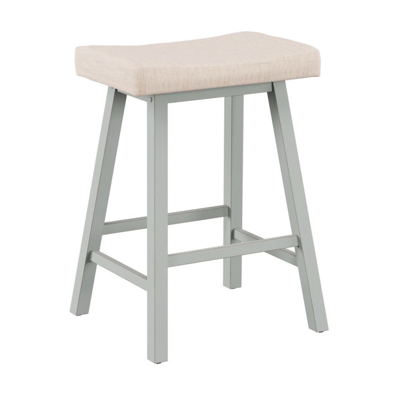 Hillsdale Furniture - Moreno Wood Backless Counter Height Stool, Light Aged Blue - 5580-828B