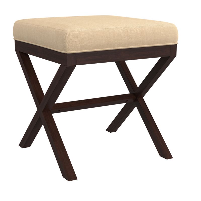 Hillsdale Furniture - Morgan Upholstered Backless Vanity Stool, Espresso - 50964